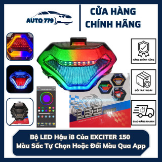 Bộ led hậu i8 của exciter 150 màu sắc tự chọn hoặc đổi màu qua app