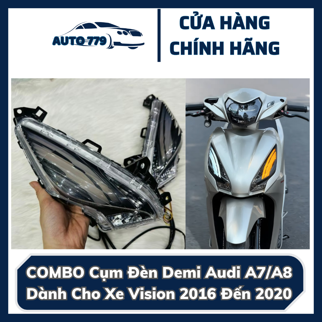  COMBO Cụm Đèn Audi A7 A8  Dành Cho Xe Vision 2016 Đến 2020 