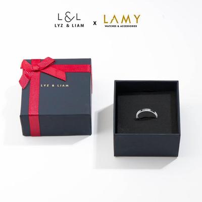 Nhẫn cặp đôi Lyz and Liam Classic Eternity Ring LL8126SV - Khắc tên theo yêu cầu