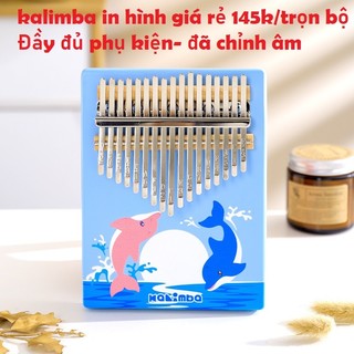 Đàn kalimba in hình giá rẻ 17 phím cho bạn mới tập chơi ms006-01592