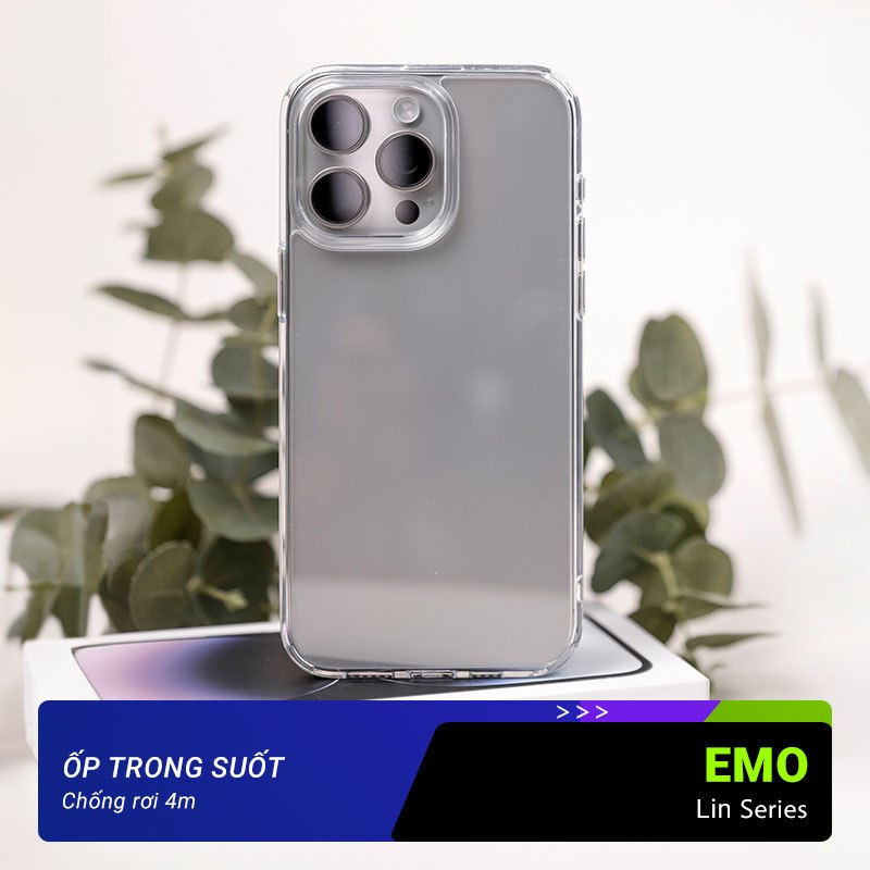 Ốp lưng Popkon Lin Series - Chống sốc trong suốt - Dành cho iPhone 11-17 - CloverB