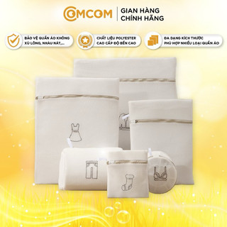 Túi giặt đồ máy giặt COMCOM chất liệu polyester, kích thước đa dạng chống nhăn, bảo vệ quần áo khi giặt máy