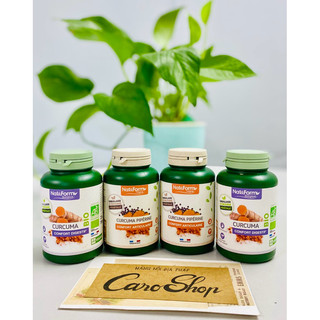 Tinh bột nghệ hữu cơ Nat Form Pháp Curcuma Bio hộp 200 viên
