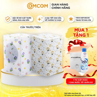 Áo trùm máy giặt COMCOM 7kg đến 16kg chống bám bụi, chống nước, chống nắng, nhiều họa tiết xinh xắn