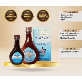 Nước súc miệng Boni Smok-Nước súc miệng cai thuốc lá