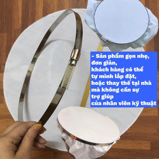 Dụng cụ làm bánh cuốn, Đai xiết inox to 125mm-165mm dùng để gim giữ cố định vải căng nồi tráng bánh cuốn