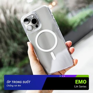 Ốp Lưng Trong Suốt Likgus Lin Mag - Ốp Chống Sốc Cực Tốt Siêu Mỏng Nhẹ, Hỗ Trợ Sạc Không Dây Từ Tính