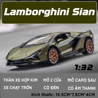 Mô hình xe Lamborghini Sian - Rambo Flash tỉ lệ 1:32 Alloy Model OT264 OT309