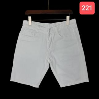 Quần short jean nam 221 màu trắng trơn, quần sọt jean nam, quần đùi jean, quần jean nam ngắn, quần rin nam ngắn