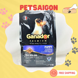Thức ăn ganador puppy cho chó con vị sữa gói 3kg