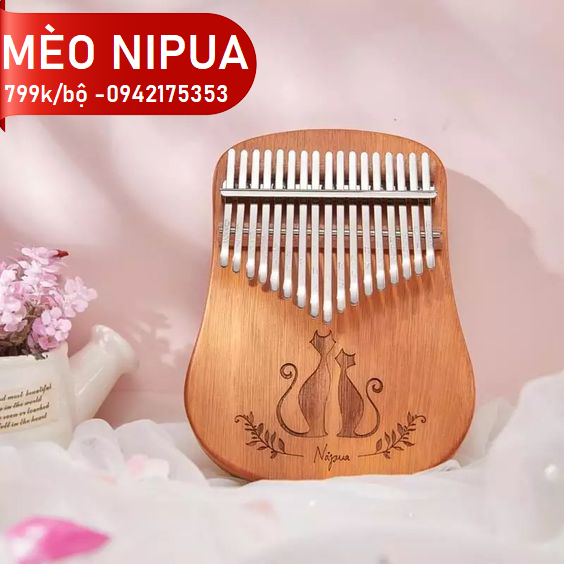 Đàn kalimba mèo NIPUA gỗ 17 phím cao cấp -TONIC KALIMBA