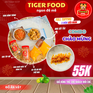 Bánh tráng phơi sương TIGER FOOD - COMBO CHÀO MỪNG  - Bánh tráng,muối ruốc hành phi,bơ phô mai,sốt tắc,tóp mỡ
