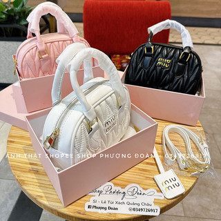 Túi Quai Xách Miu Miu da mềm size 20x14x8cm Full Box Hồng