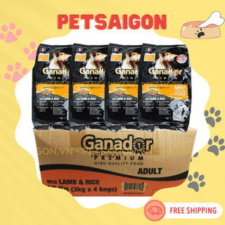 Thức ăn ganador adult vị cừu cho chó - thùng 12kg