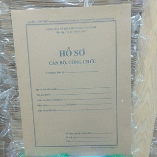 Vỏ hồ sơ cán bộ công chức (10 cái), giấy dày dai