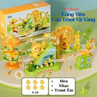 Đồ Chơi Vịt Leo Thang Kết Hợp Đường Hầm, Cầu Trượt , Đu Quay -Công Viên Cầu Trượt Vịt Vàng