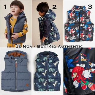 Áo gile phao săn sale HM US/ China/ Japan chính hãng sz từ 6-9m đến 8-10Y