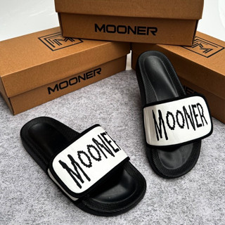  Dép quai ngang Dép Mooner quai Dán chữ in nam nữ mã   M 35   