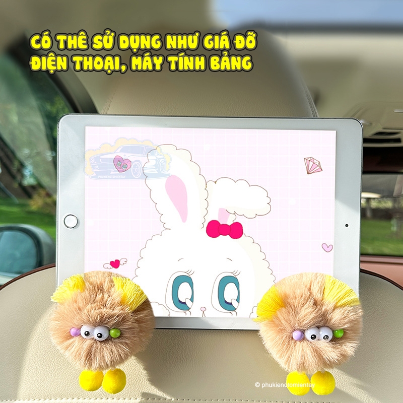 Móc Treo Đồ Trên Ô Tô, Xe Hơi Hoạt Hình Gấu Bông Dễ Thương 3