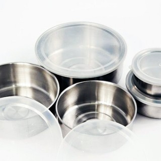 BỘ 5 BÁT INOX CÓ NẮP ĐẬY