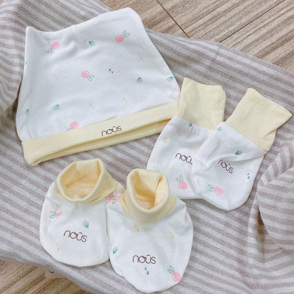 SET MŨ BAO CHÂN TAY NOUS CHO BÉ SƠ SINH CHẤT PETIT, THERMO, NU AIR