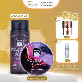 Sáp vuốt tóc nam Volcanic Clay , bột tạo phồng tóc Volcanic Ash Styling Powder , giữ nếp tóc , tạo kiểu tóc