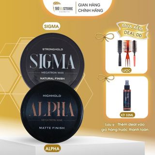 Sáp vuốt tóc nam Alpha Clay Wax , Sigma Molding Wax , by Megatron , giữ nếp tóc , tạo kiểu tóc