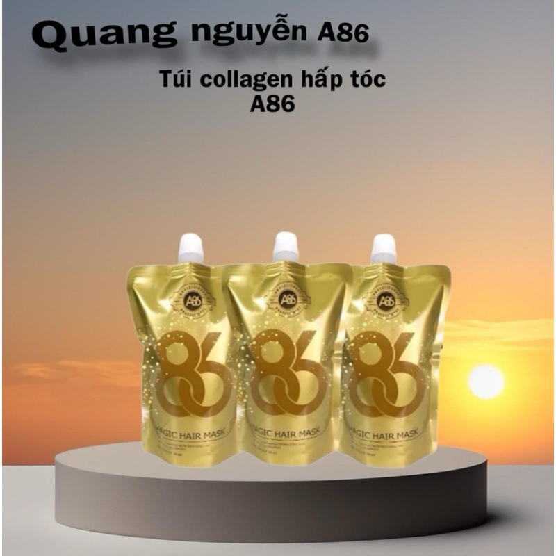 túi colagen tươi hấp phục hồi tóc A86
