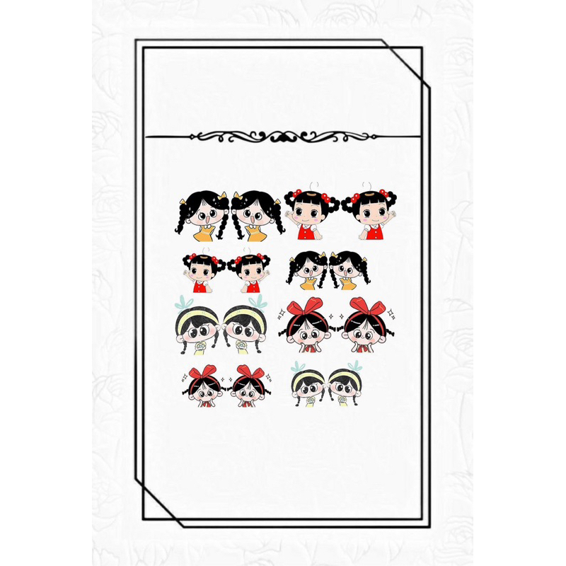 Hình bóc dán mẫu chibi 16 hình