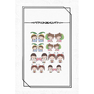 Hình bóc dán mẫu chibi 16 hình