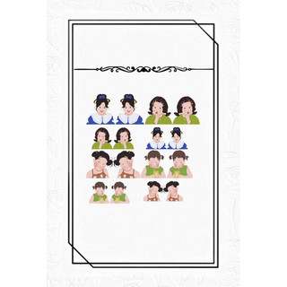 Hình bóc dán mẫu chibi 16 hình