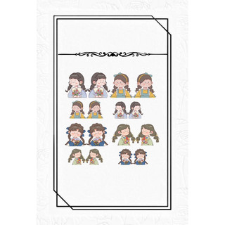 Hình bóc dán mẫu chibi 16 hình