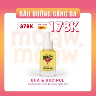 [MUA 2 GIẢM 50%] Dầu Dưỡng Da Giảm Thâm Mụn Body Mông Nách Hương Nước Hoa BHA Giảm Sần Sùi Sáng Da Mịn Màng MOAW MOAW