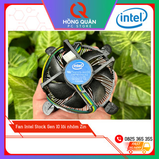 Quạt tản nhiệt CPU Fan Intel Stock lõi nhôm Gen 10th FanBox Intel Zin lõi nhôm kèm sẵn Keo tản nhiệt hàng bóc chip hãng