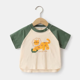 Áo phông cotton cho bé trai phối màu