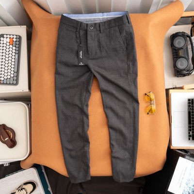 Quần dài tây linen Br mềm mịn, nhẹ nhàng thoáng mát màu đen - Bravery