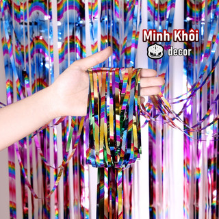 Rèm kim tuyến 1M *2M, rèm tua óng ánh, rèm trang trí sinh nhật