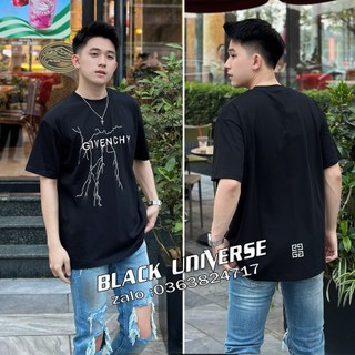 Áo thun lỡ tay GI VE CHI tia chớp cotton 100% cao cấp