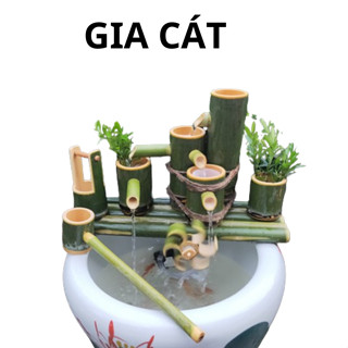 Thác Nước Chảy Bằng Tre mini  Đẹp ,Trang Trí 2- Cơ Sở sx THác Nước Phong Thuỷ -Gia Cát