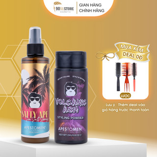 Tạo phồng tóc Volcanic Ash Styling Powder ,  Salty Ape Sea Salt Spray