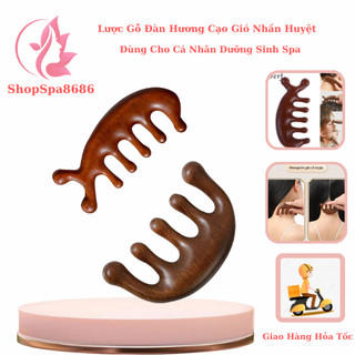 Lược gỗ đàn hương massage da đầu | dùng cá nhân spa đông y dưỡng sinh