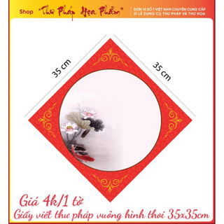 xấp 10 Giấy viết thư pháp hình thoi đủ mẫu. giá bán là 10 tờ đủ mẫu