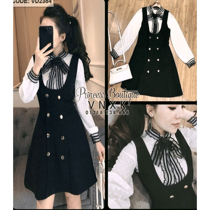 Đầm Tiểu Thư Phối Nơ
