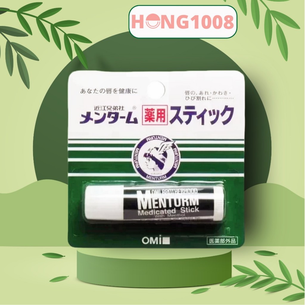 Son Dưỡng Omi Brotherhood Menturm Medicated Stick With Menthol 4g Nhật Bản - Dành Cho Môi Khô Và Nứt Nẻ