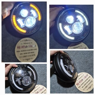 Đèn pha led 7 inch kèm gáo đèn w175,gn125,yb125,bx150,wolf125,