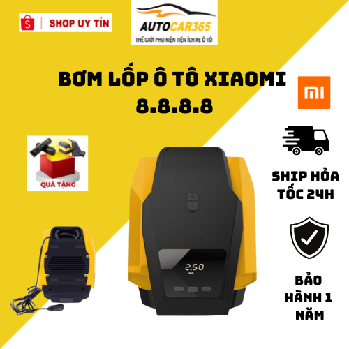 Bơm Lốp Ô Tô Xiaomi , Bơm Ô Tô mini 12v Màn Hình Điện Tử Tự Động Ngắt Khi Đủ Áp Suất Cài Đặt Bơm Siêu Khỏe BH 12 Tháng