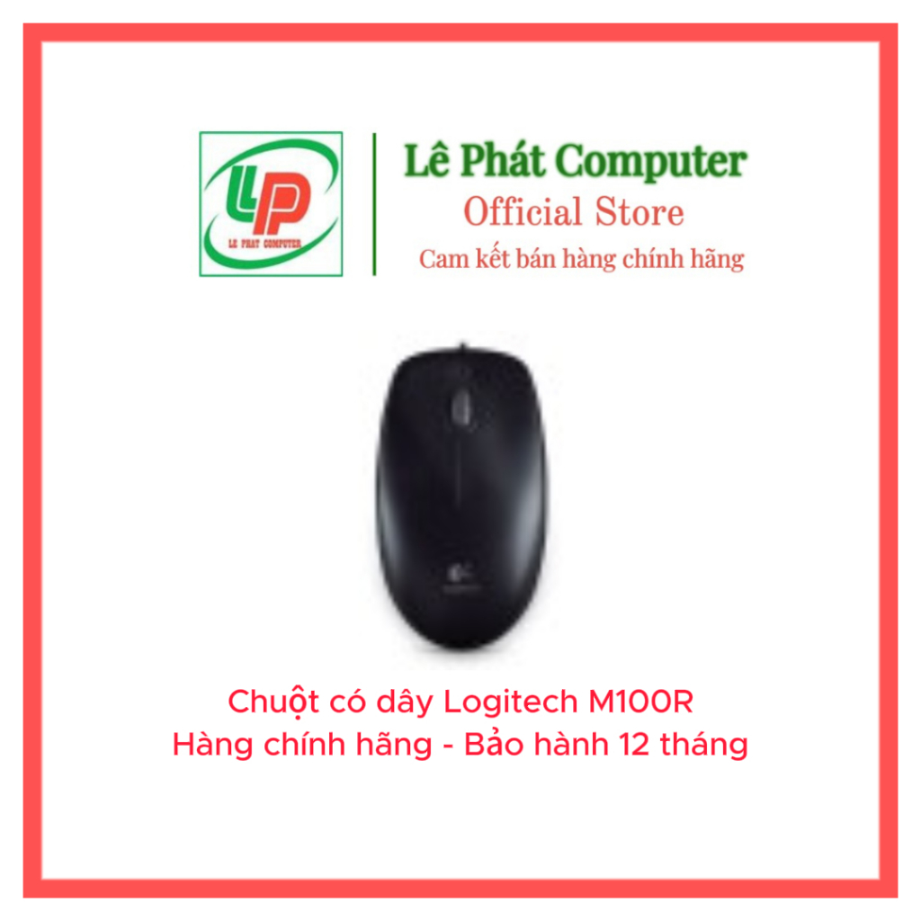 Chuột Logitech M100R (Có dây) - Hàng chính hãng - Bảo hành 12 tháng