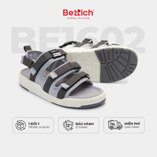  Giày Sandals Quai Ngang BeRich Nam Nữ Dép Sandal Đế Cao Thời Trang Ulzzang - BE1602 