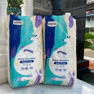 Tã bỉm quần EVERNICE công nghệ Anh quốc siêu mỏng thấm hút tới 500ml size M50 L50 XL50 2XL50 3XL50 4XL50 - MILIO