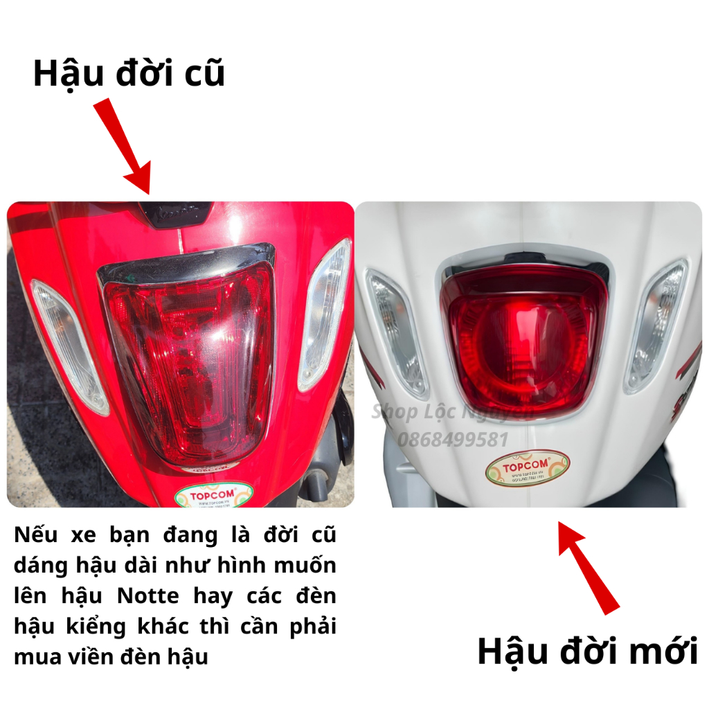 Đèn hậu X Vespa hiệu ứng siêu chất